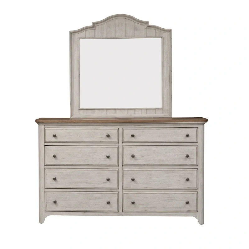 Farmhouse Reimagined Antique White 8-Drawer Dresser