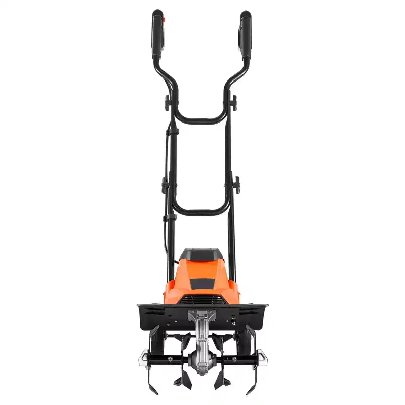 VEVOR Corded Electric Tiller, 14 Inch Tilling Width Garden Rototiller, 10-Amp Motor, Cultivator with Steel Tines and Foldable Handle, Orange&Black
