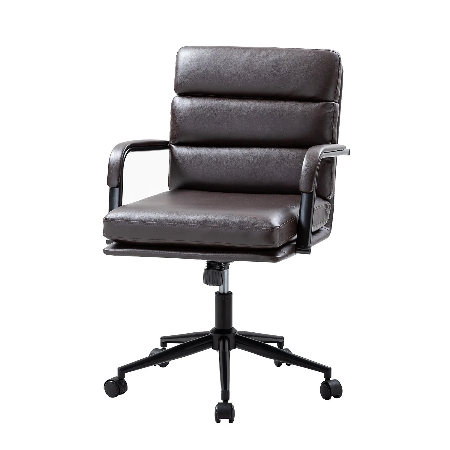 Joseph Modern Task Faux Leather Chair with Tilt Lock and Center Tilt by HULALA HOME