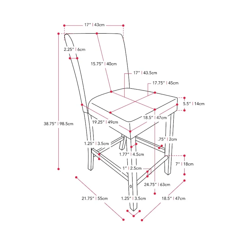Upholstered 25 Counter Height Bar Stool