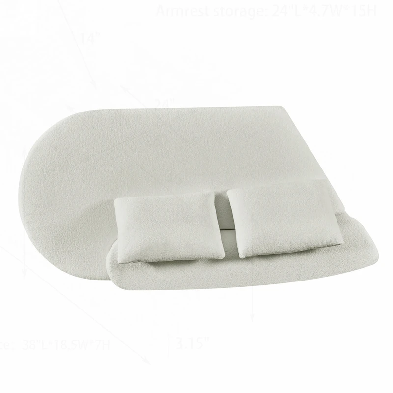 Modern Curved Sectional Sofa with High-Quality Upholstery and Spacious Seating