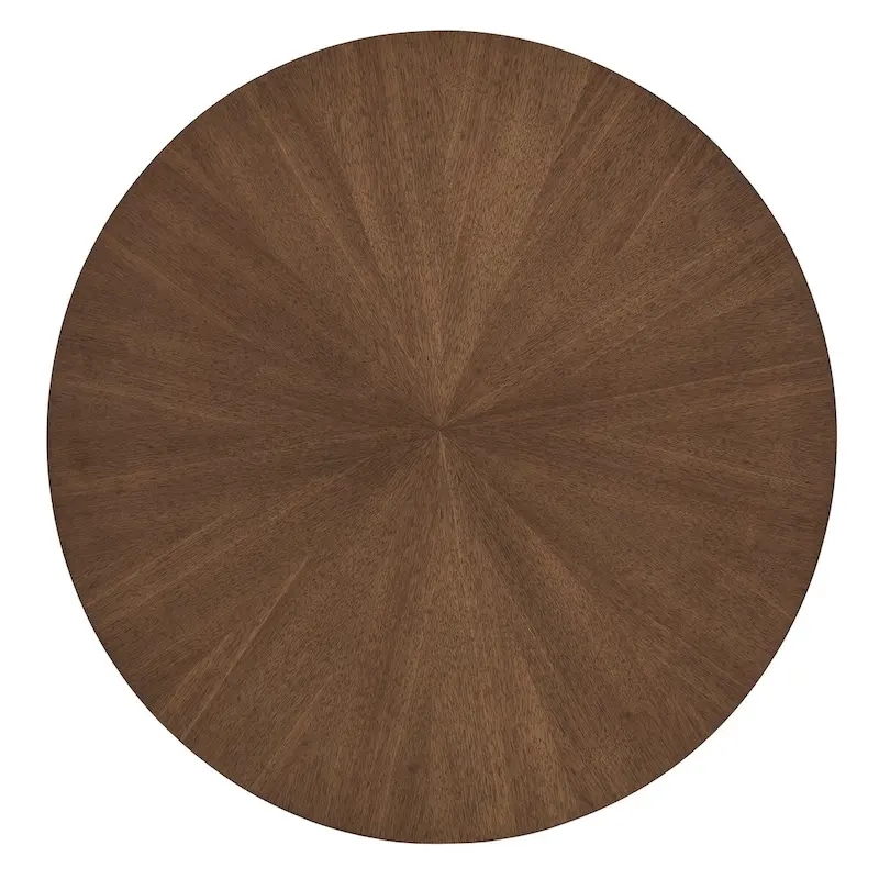 Rondo Mid-Century Walnut Finish Round End Table by iNSPIRE Q Modern