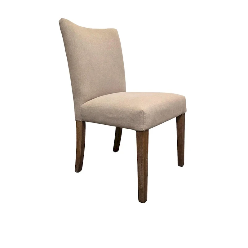 Dining Side Chair Set of 2, Beige & Brown, 2-Person