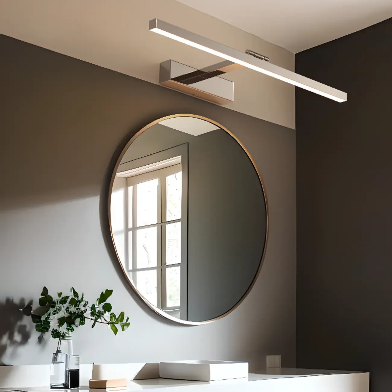 Rectangular Modern Linear LED Vanity Light for Bathroom Decor