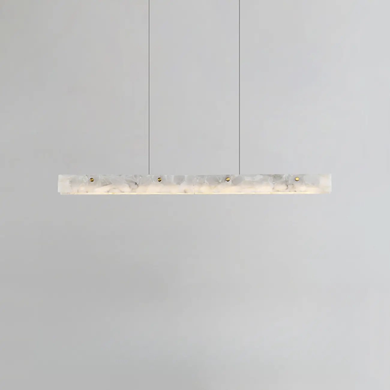Adjustable Rectangle Marble Hanging Island Light