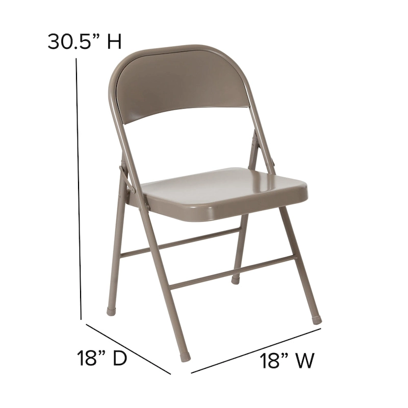 4 Pack Double Braced Metal Folding Chair