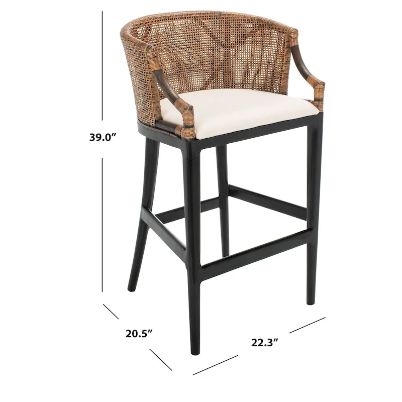 Rattan 30-inch Bar Stool - 22.3