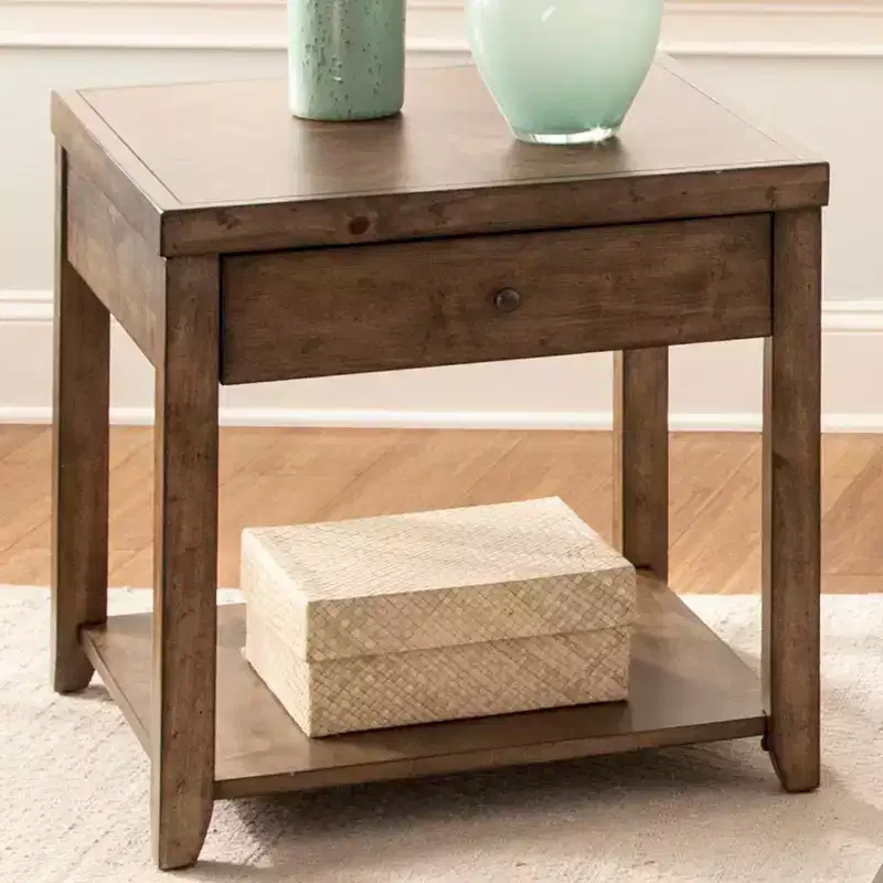 Liberty Furniture,Mitchell End Table in Nutmeg