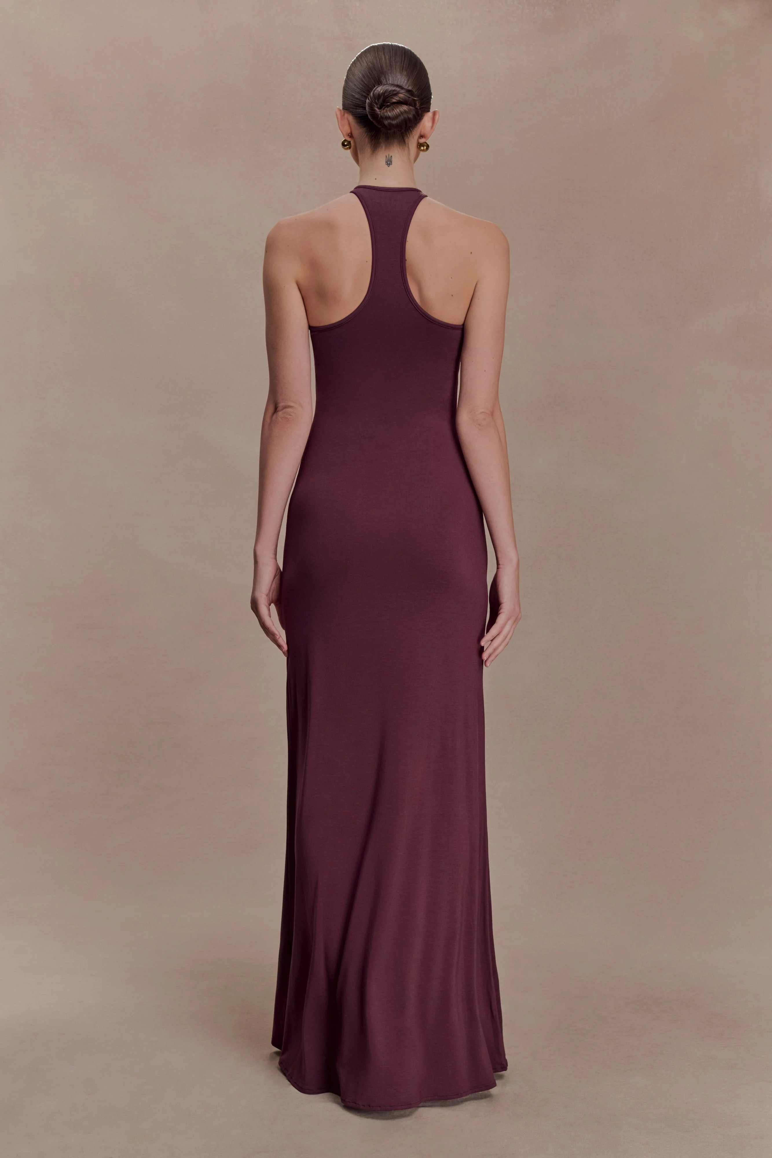 Ramona Modal Maxi Dress With Hardware - Mahogany