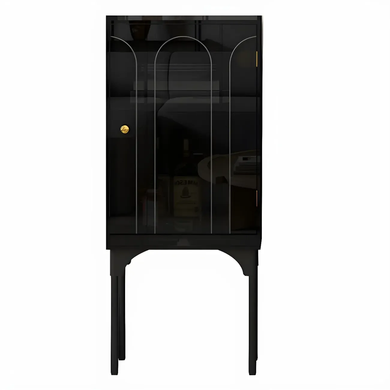 Modern Plastic/Acrylic Sideboard Cabinets with Shelves in Red