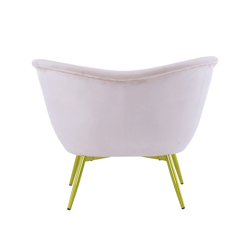 Christopher Knight Home - Eliana Modern Teddy Fabric Accent Chair with Curved Backrest and Gold Legs