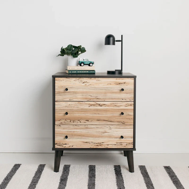 Dark Brown/Natural & White/Natural & Brown/Black 2-Tone Drawer Chest – 3/4/5 Drawer