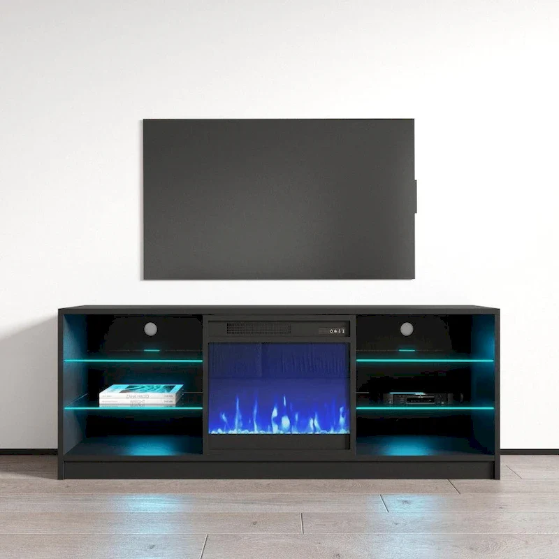 58 inch Electric Fireplace TV Stand - Modern Design