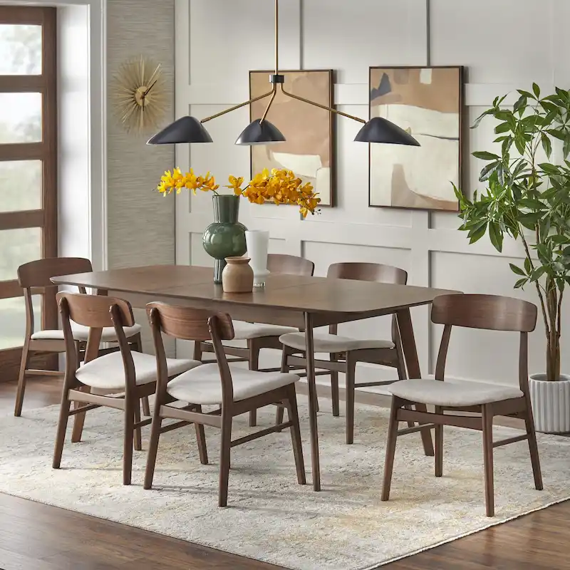Simple Living Wave 7-piece Butterfly-Leaf Dining Set