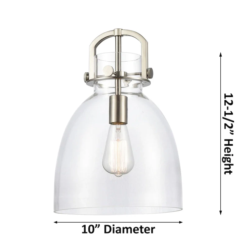 Innovations Lighting Newton Bell - 1 Light 10  Stem Hung Pendant