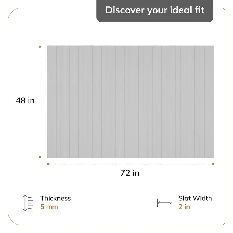 Jani Eco Bamboo Standard Rectangular Chair Mat - (72 x 48), Premium Quality, Eco-Friendly Chair Mat