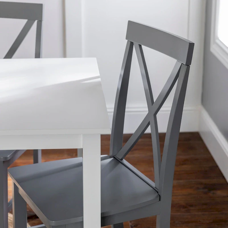 Dining Table with 4 X-Back Chairs