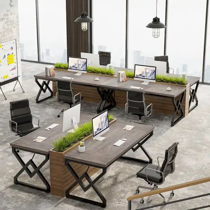 63-in Large Executive Desk, Home Office Computer Desk