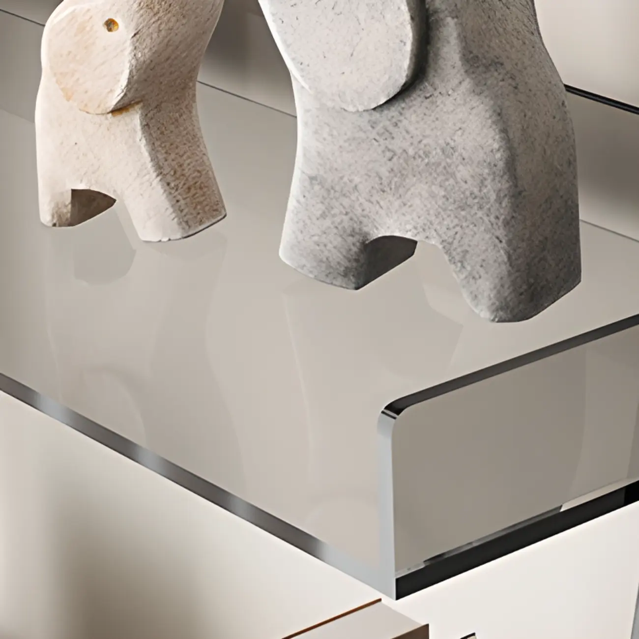 Black Plastic Leaning Ladder Bookcase with 4-Shelves