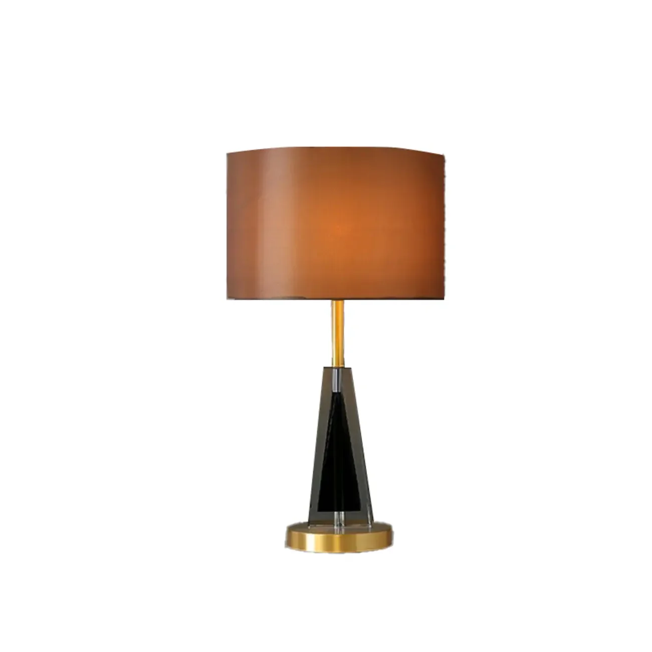 Modern Barrel Shade Gold Metal Table Lamp