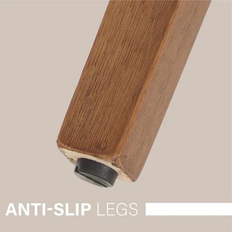 Set of 4 Upholstered Faux Leather/Fabric Dining Room Chairs with High Back and Solid Wood Legs