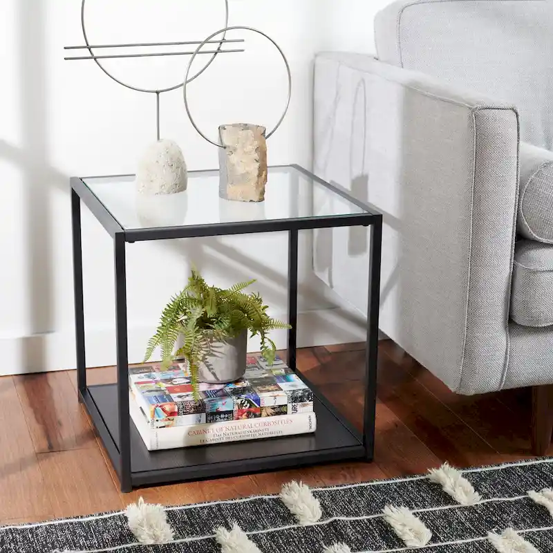 Arminta Square Lower Shelf Accent End Table - 19.7  W x 19.7  L x 19.7  H - 20Wx20Dx20H