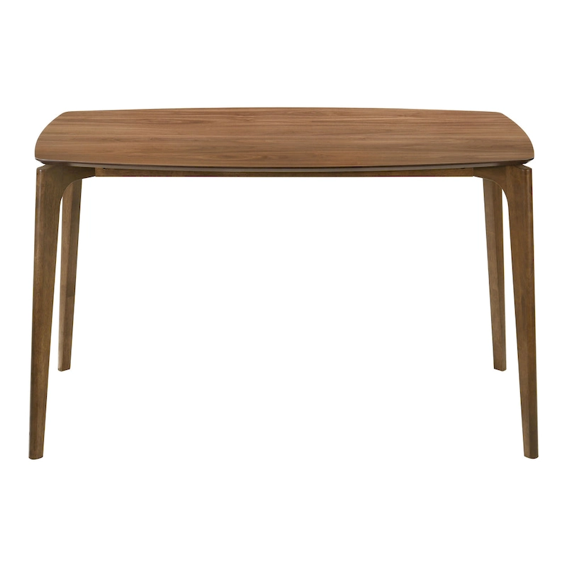 Furniture of America Shaw Mid-century 5-Piece Walnut Wood Counter Height Table Set with 4 Chairs