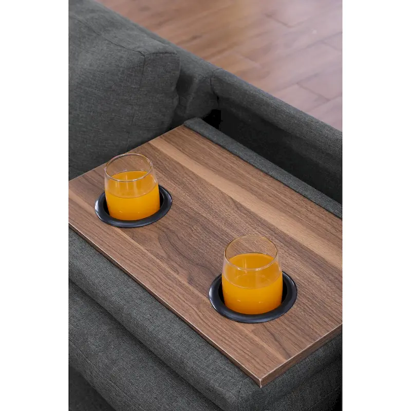 Alger 98-inch Wide Left Hand Facing Sofa with Chaise and Ottoman - 98 W x 71 D x 33 H