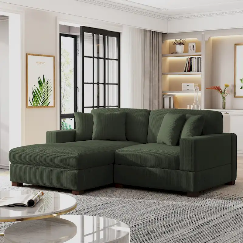 Modern Oversized Modular Sectional Sofa With Pillows