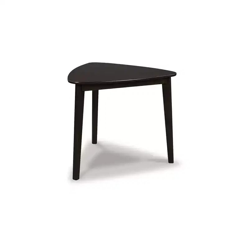 Signature Design by Ashley Favelon Triangle Dining Table, Merlot, Seats 3, Mid-Century Modern Small Space Dining