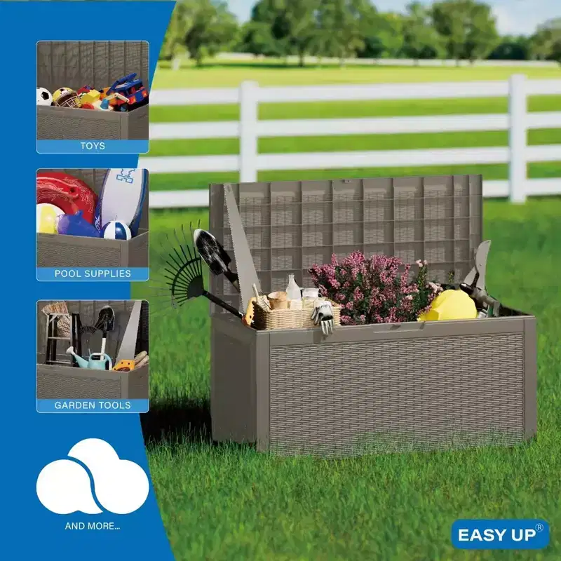 Chic Crate - 100 Gallon Water Resistant Resin Lockable Deck Box