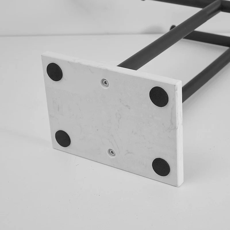 2-Tier Towel Rack Countertop Free Standing with Natural Marble Base