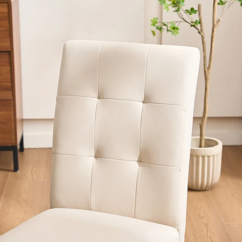 FERPIT Faux Leather Tufted Upholstered Dining Chairs Set of 2 - 17.5W x 23D x 36.5H