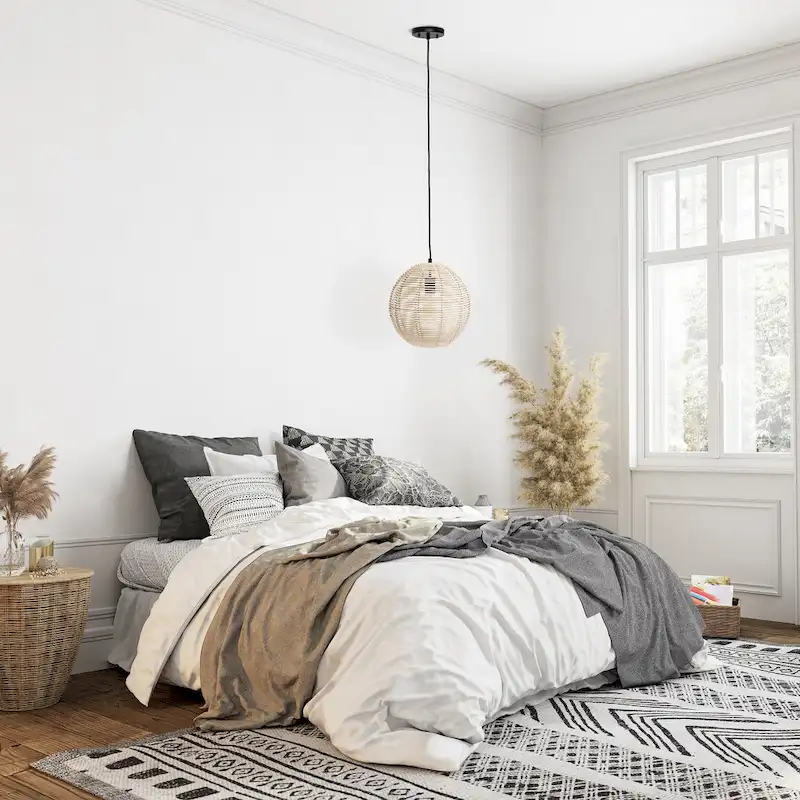 60 in. 1 Light Natural Globe Pendant