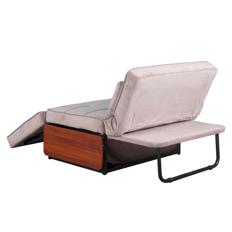 Furniture of America Hattie Assembled Convertible Cocktail Ottoman-Futon
