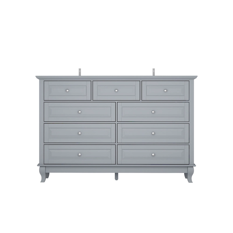 55.1W 9-Drawer Dresser: Spacious and Sleek Design Chest Lacquer