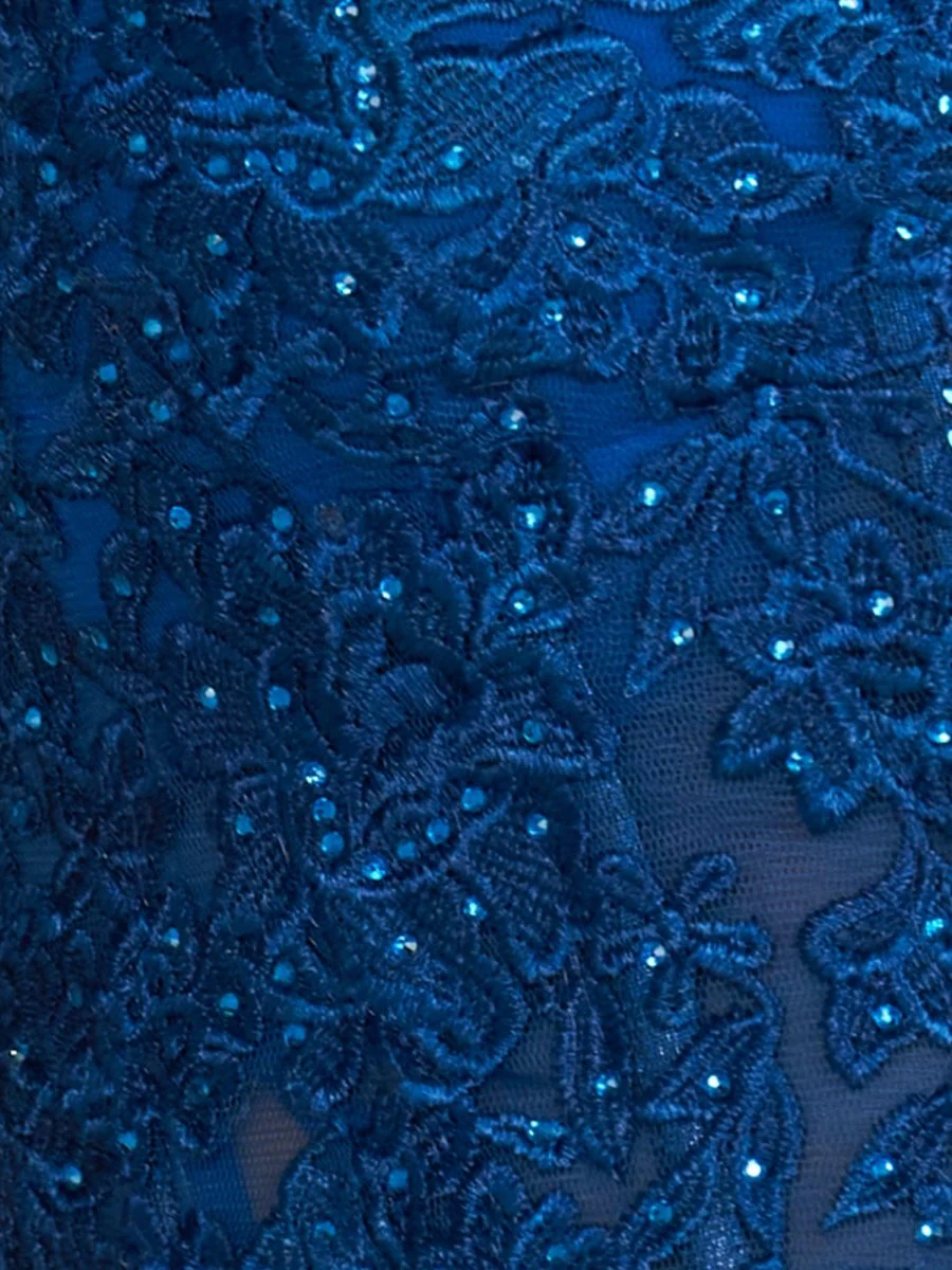 Royal Blue - Bodycon Sweetheart Metallic Homecoming Dresses with Appliques