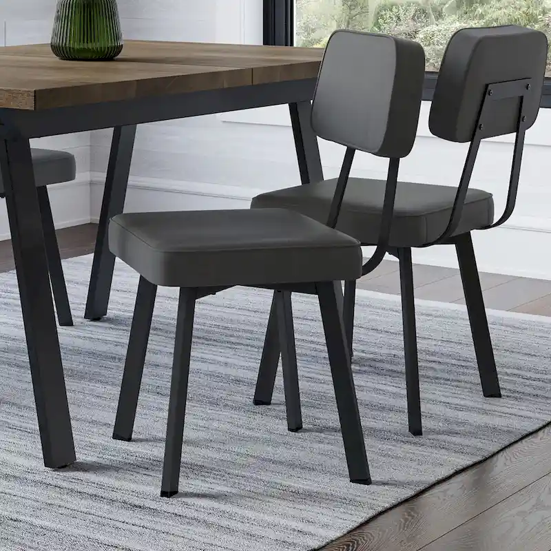 Amisco Clarkson Upholstered Dining Chair with Metal Legs
