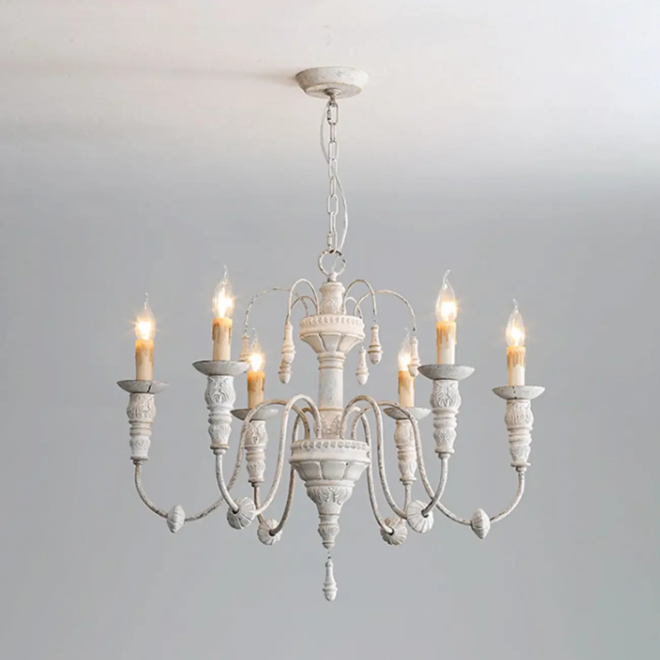Large Vintage Candle Hanging Chandelier for Home Decor