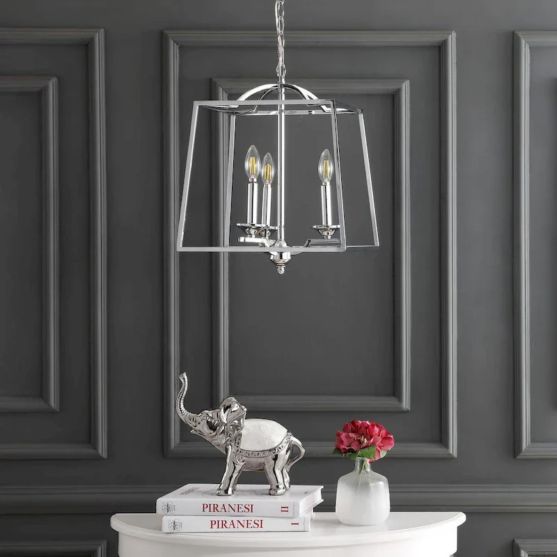 Virginia 14.5  3-light Metal LED Pendant, Chrome by JONATHAN Y