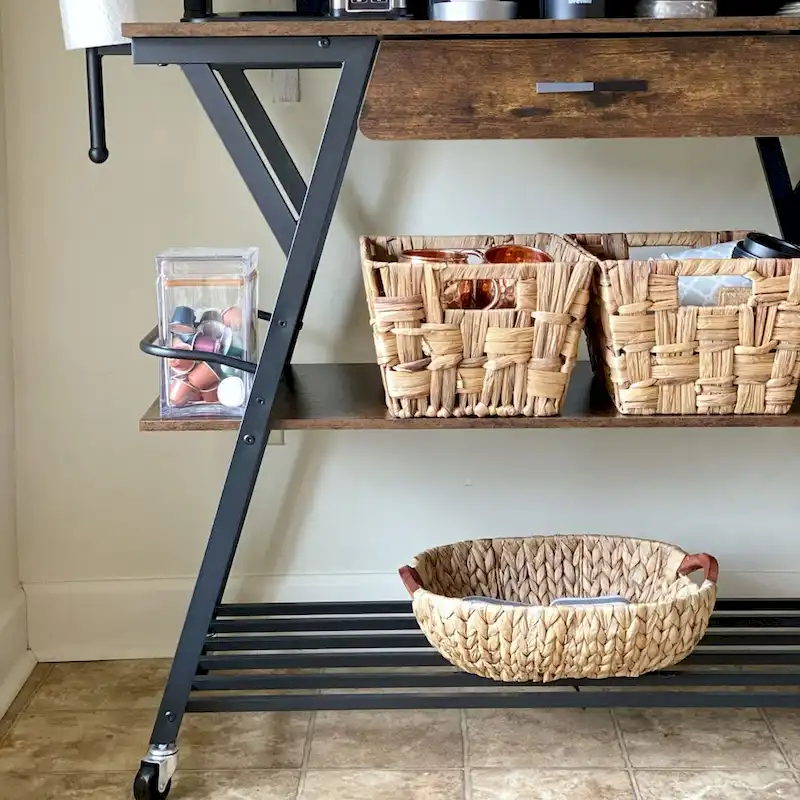 41.7 inch Wide Rolling Kitchen Island with Drawer - 41.7 inch