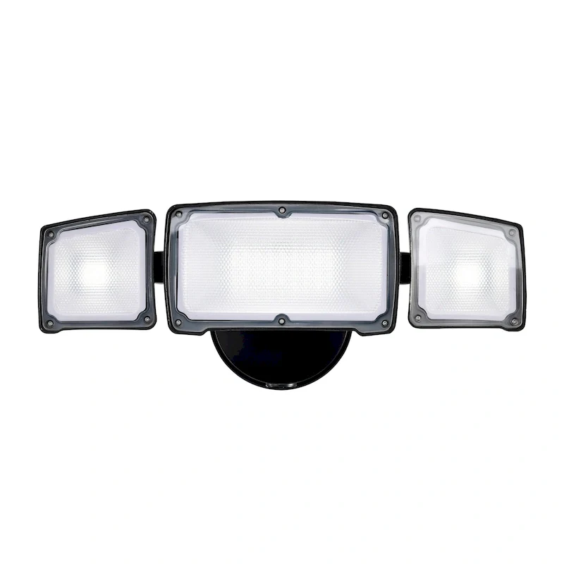 3-Light Black/White/Bronze Outdoor Integrated LED Security Flood Light Wall or Eave Mount Flood Light