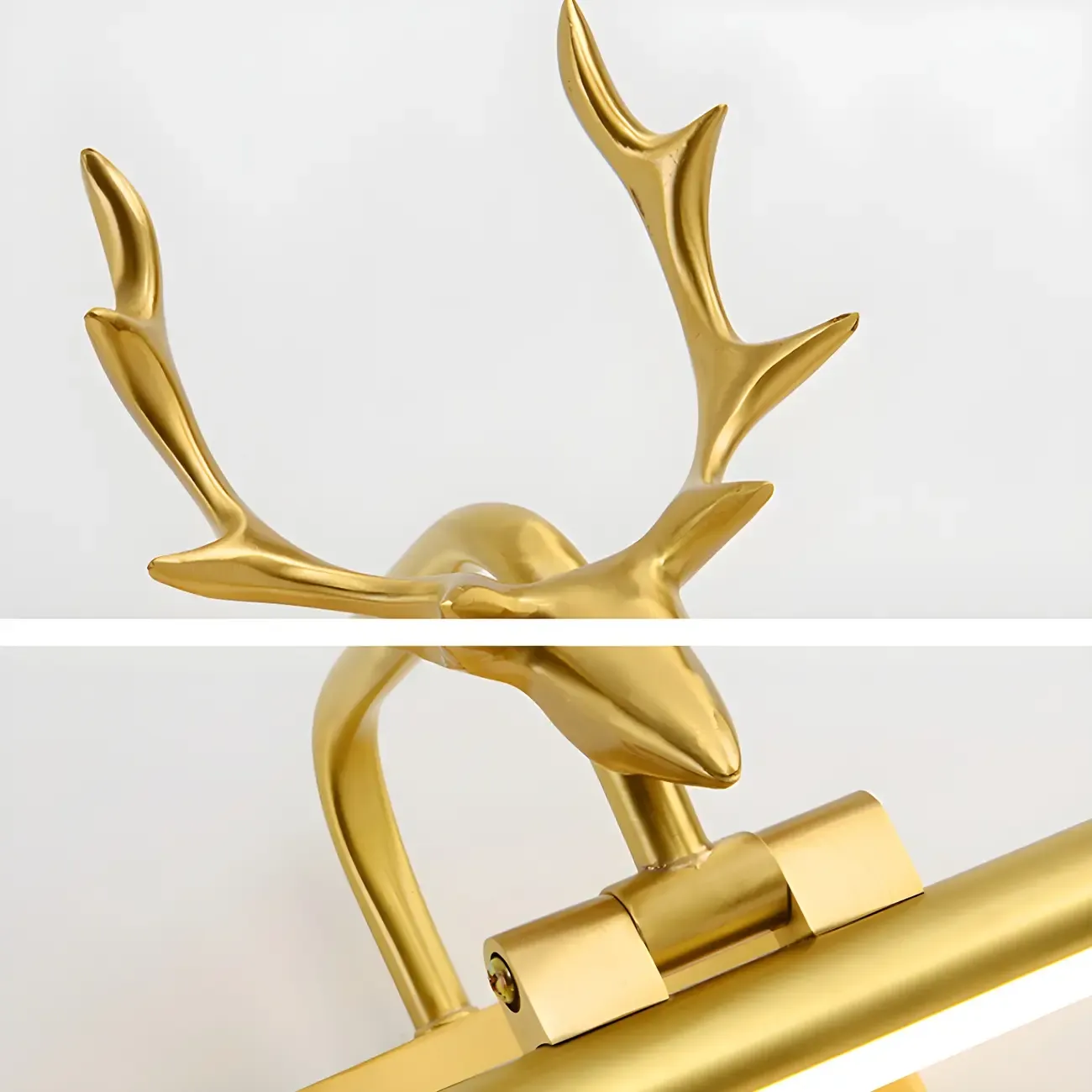 Modern Gold Antler Linear LED Bathroom Vanity Lights