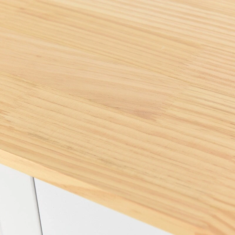 Solid Wood Top Kitchen Island Cart with Locking Wheels,2 Drawers,Towel Rack