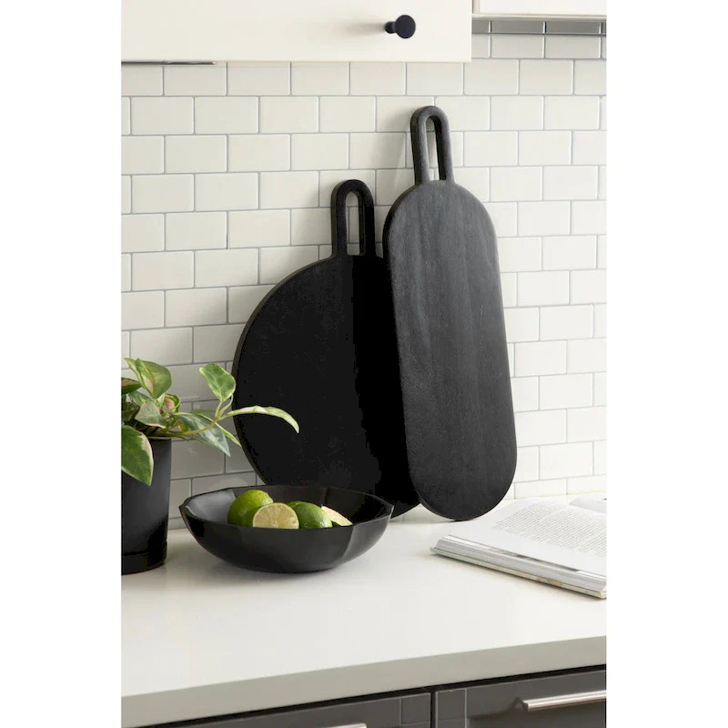 Kate and Laurel Staven 2 Piece Wood Serving Board Set