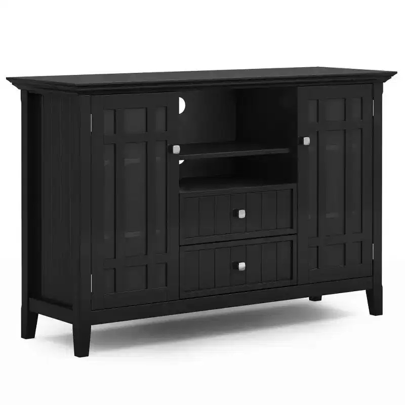 WyndenHall Freemont Tall TV Stand for TVs up to 60": Storage Cabinets, Adjustable Shelves, Cord Management