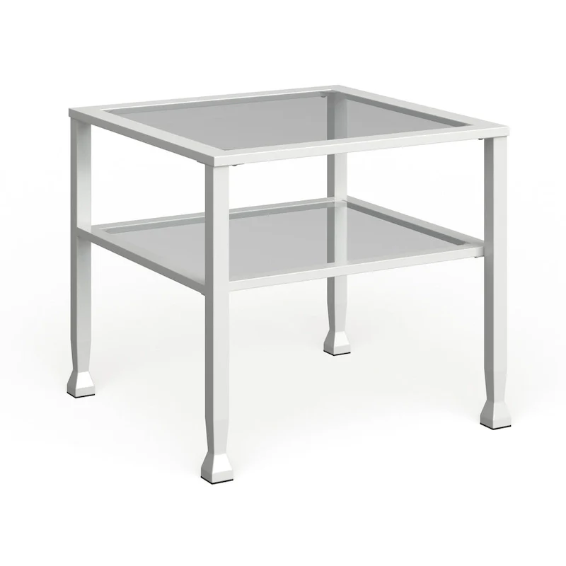 SEI Furniture Jaymes Gold & Metal Glass Top Cocktail Table