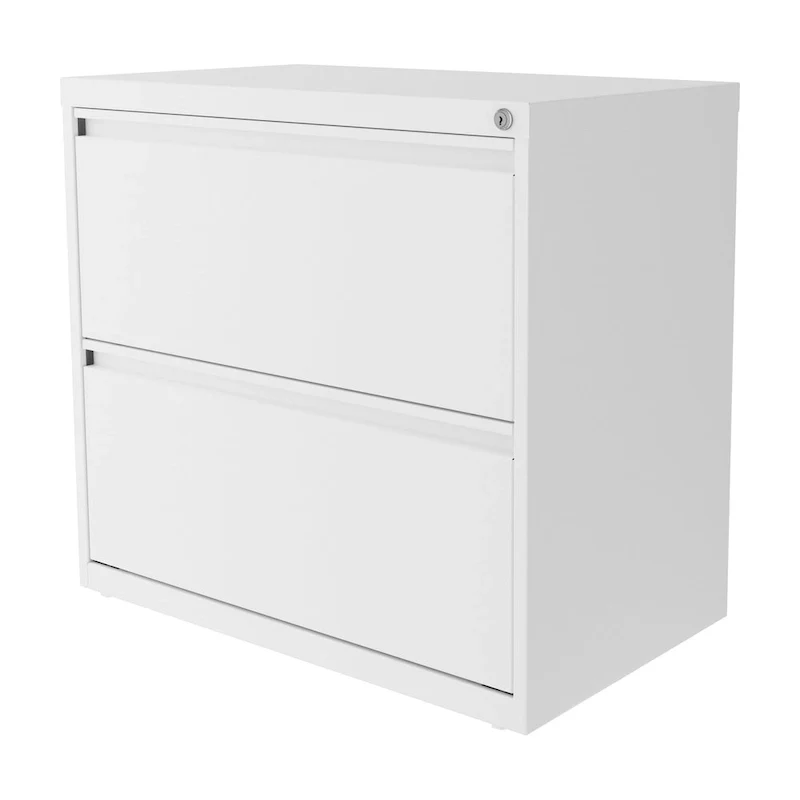 Hirsh 30 Inch Wide 2 Drawer Lateral 101 File Cabinet, White