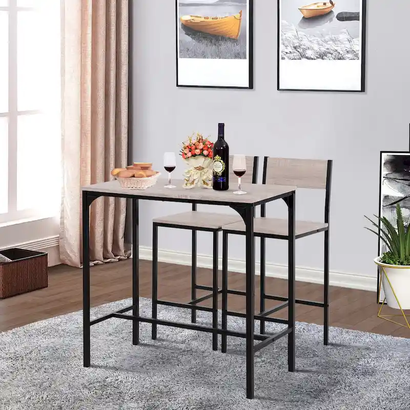 Industrial Counter Height 3-piece Dining Set