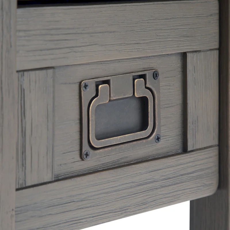 WYNDENHALL Garret SOLID ACACIA WOOD 14 inch Wide Rectangle Rustic Narrow Side Table - 14  W x 24  D x 20  H